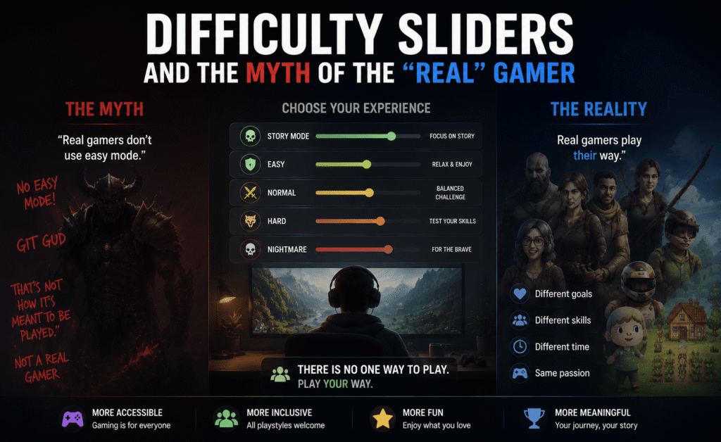 Difficulty Sliders and the Myth of the "Real" Gamer
