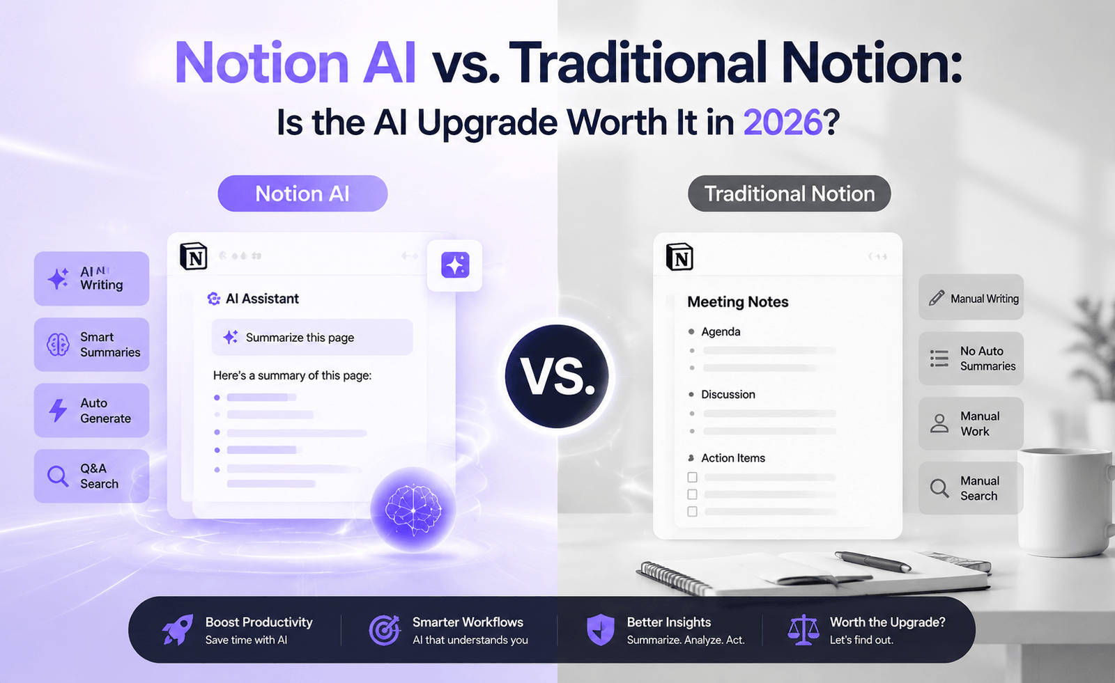 Notion AI vs. Traditional Notion: Is the AI Upgrade Worth It in 2026?